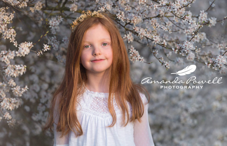 Amanda Powell Photography - Children's portrait in spring Blossom