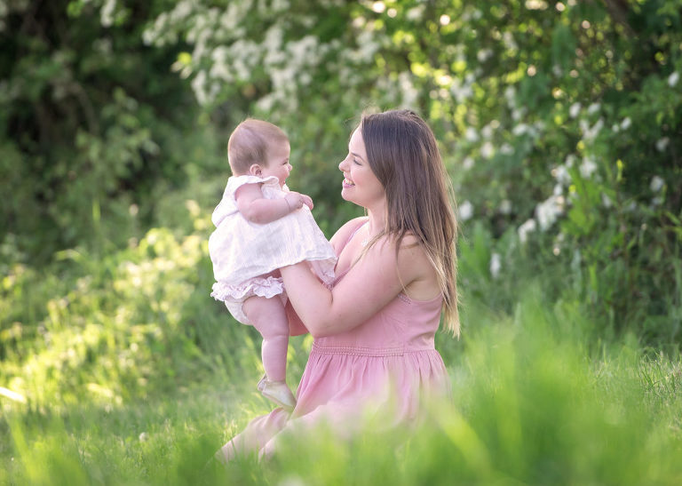 Baby girl with mum