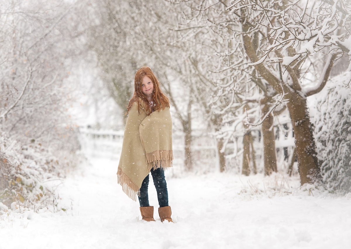 Girl in the snow