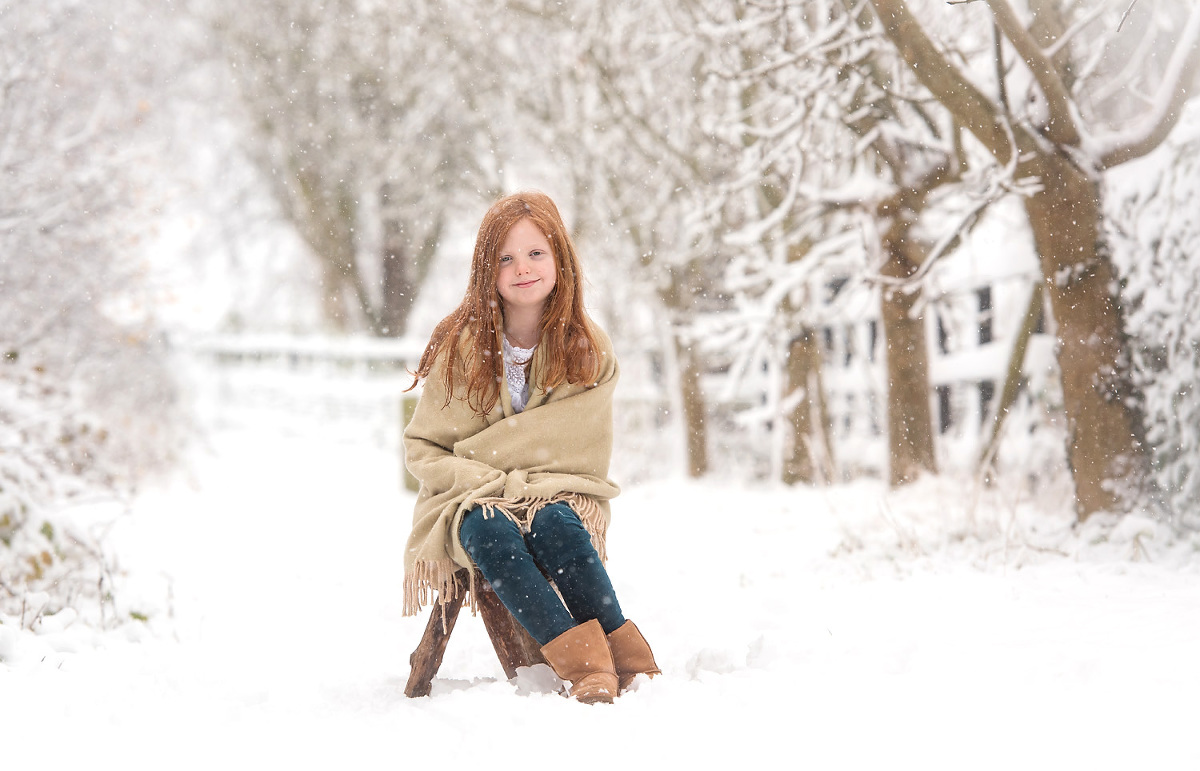 Girl in the snow