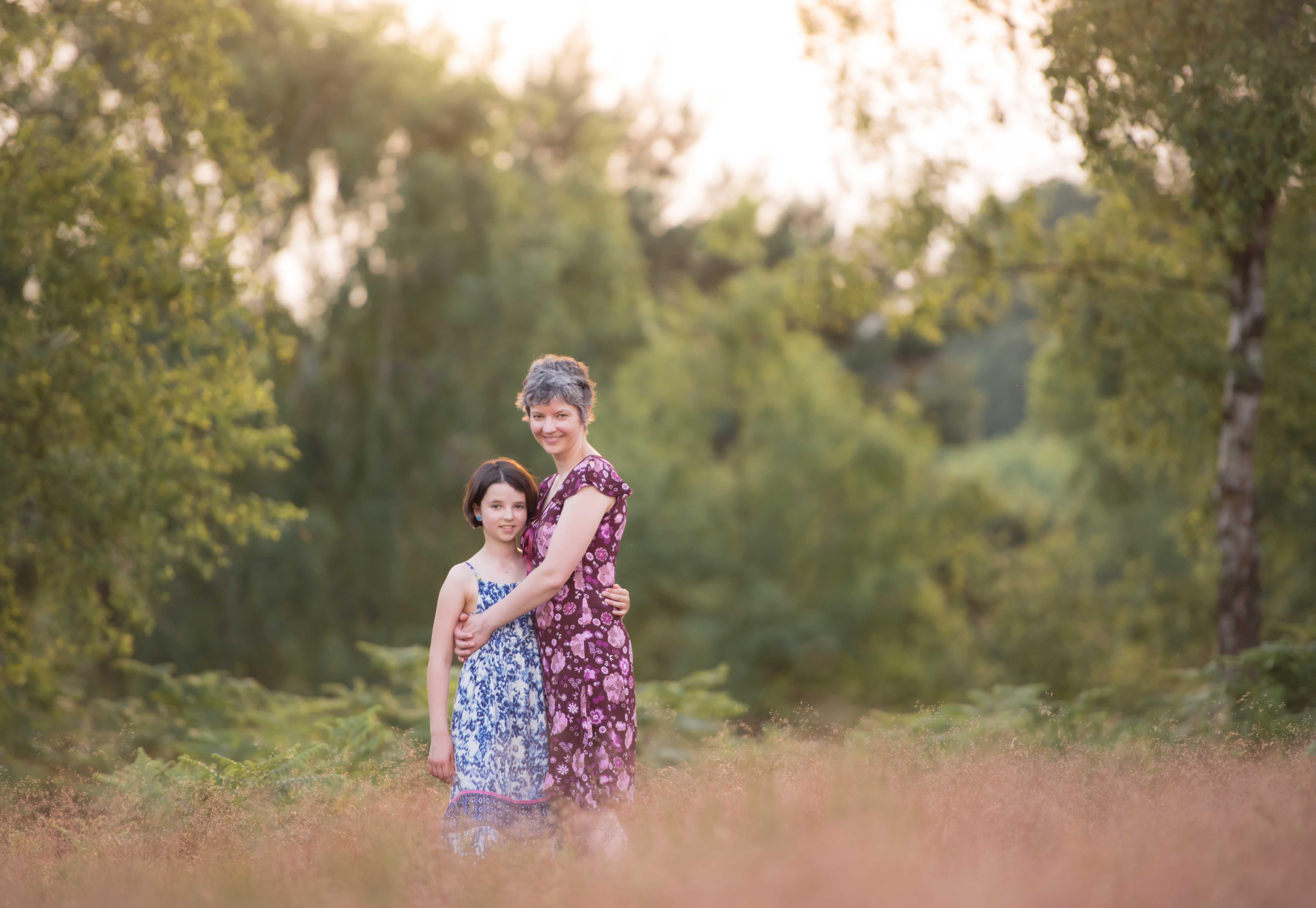 Family photo shoot with mother and daughter