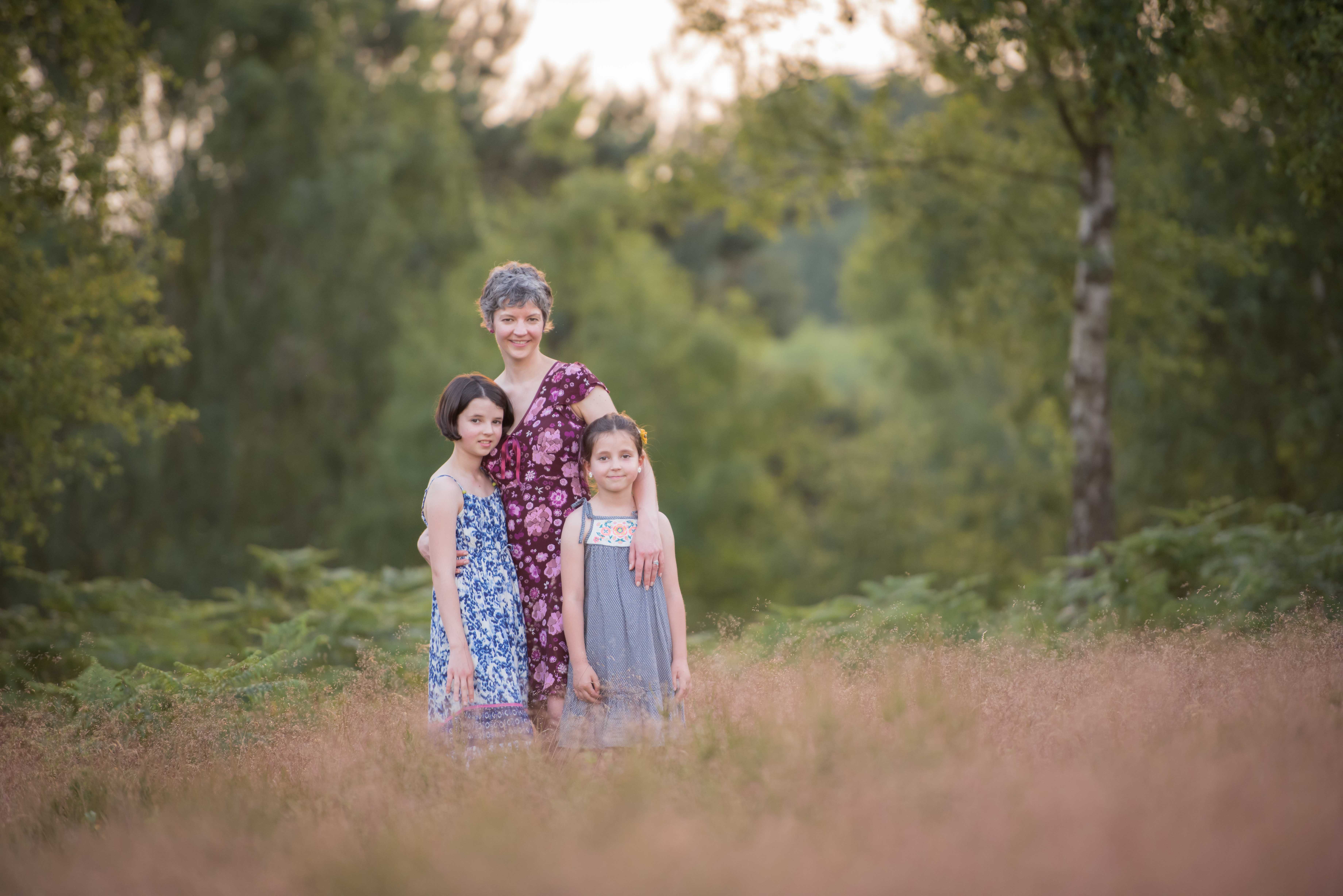 Family photo shoot with mother and daughters