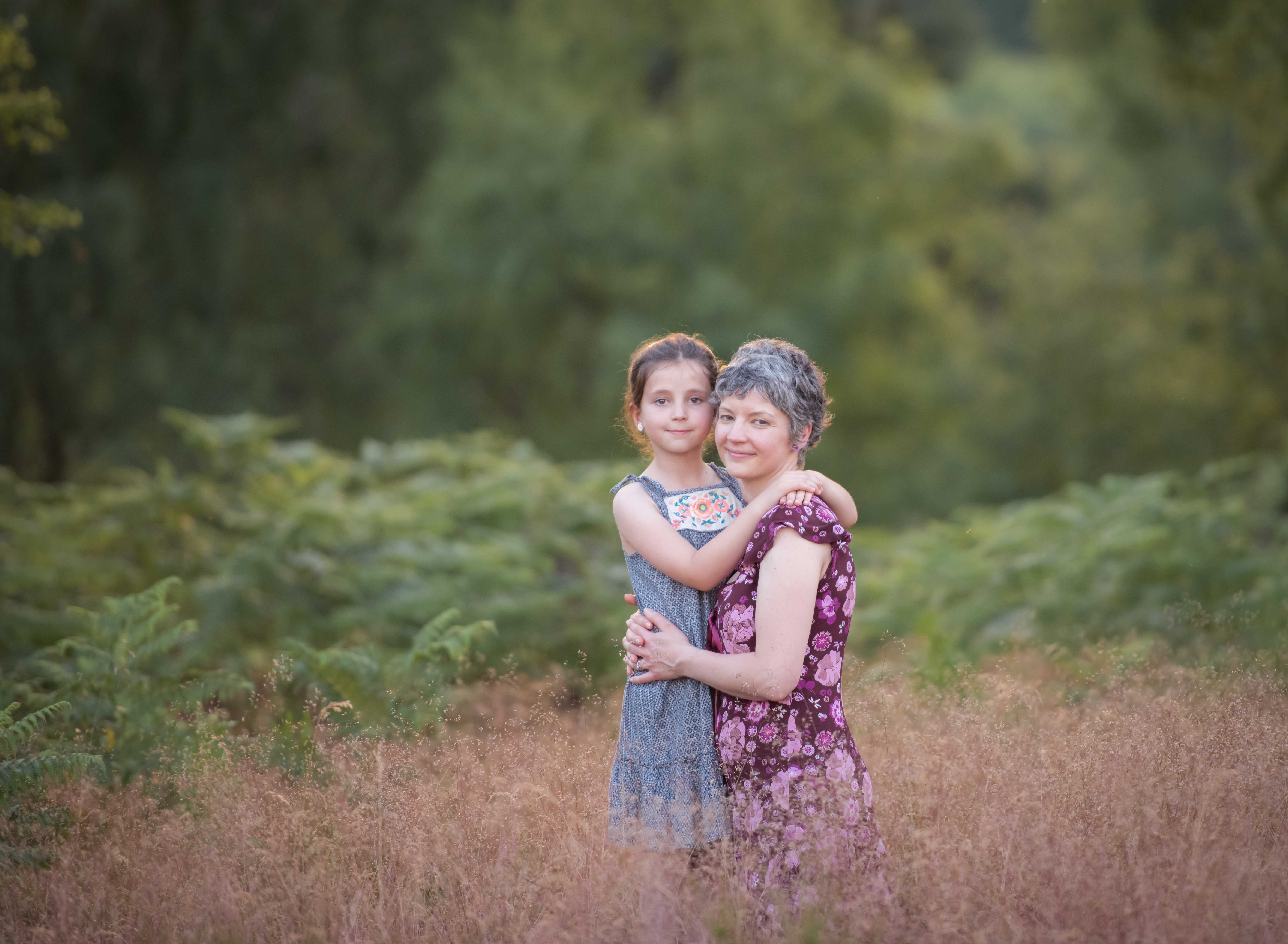 Family photo shoot with mother and daughter