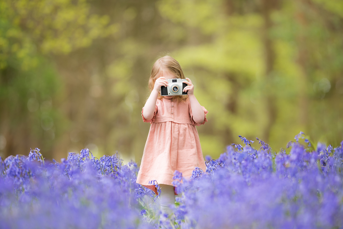 Girl enjoying a spring photo shoot
