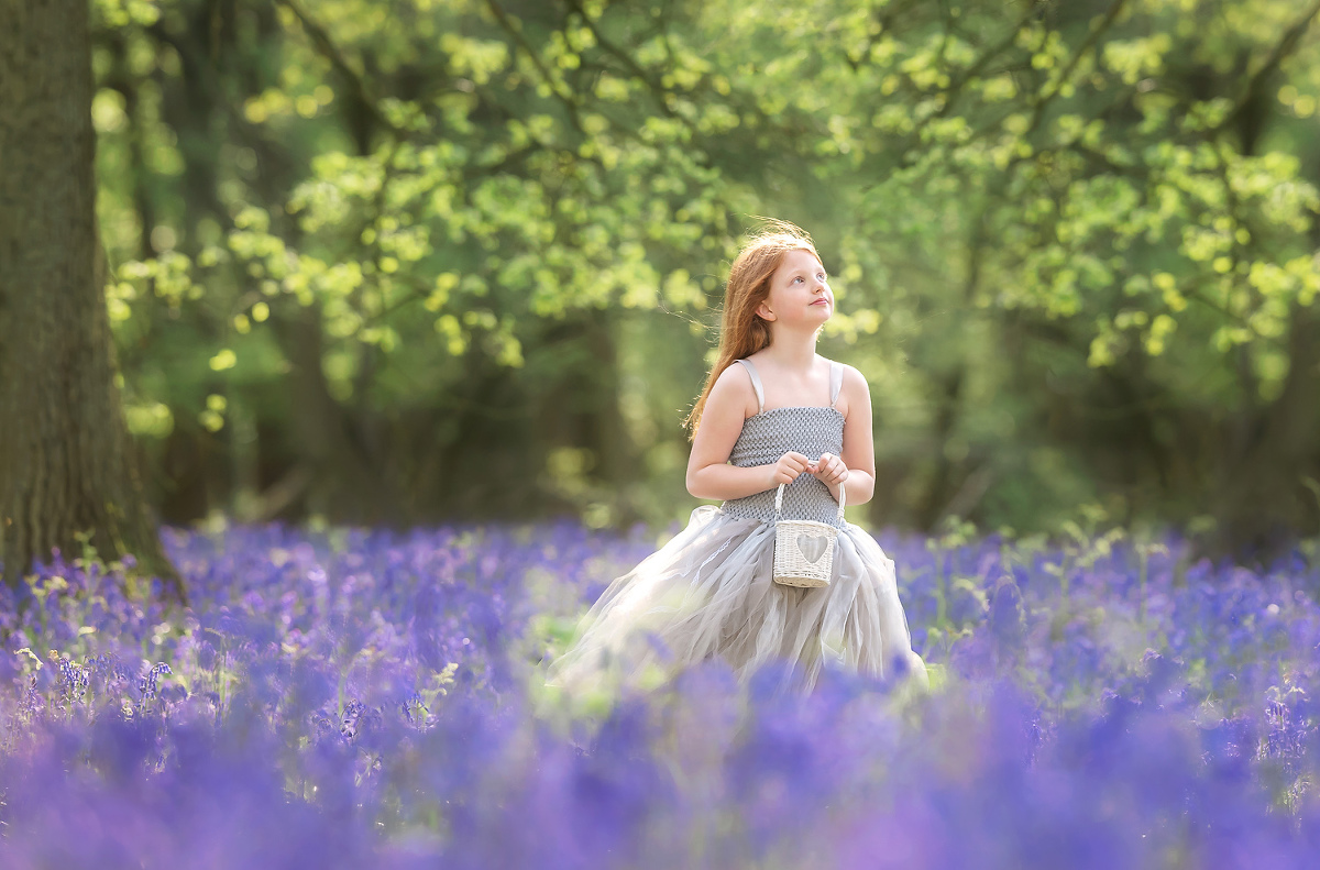 Girl enjoying spring photo shoot