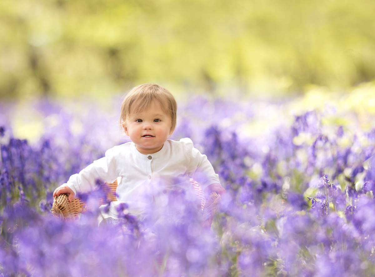 Baby enjoying spring