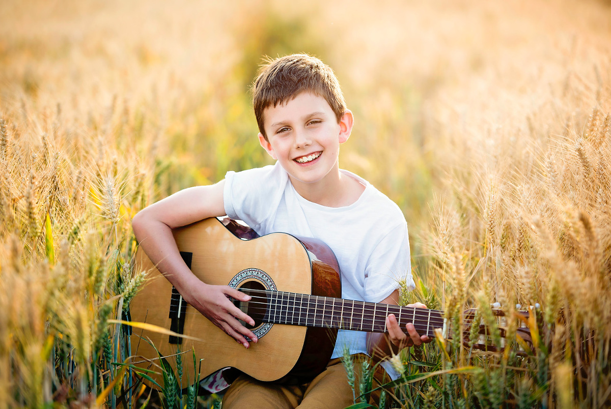 Boy enjoying a summer photo shoot