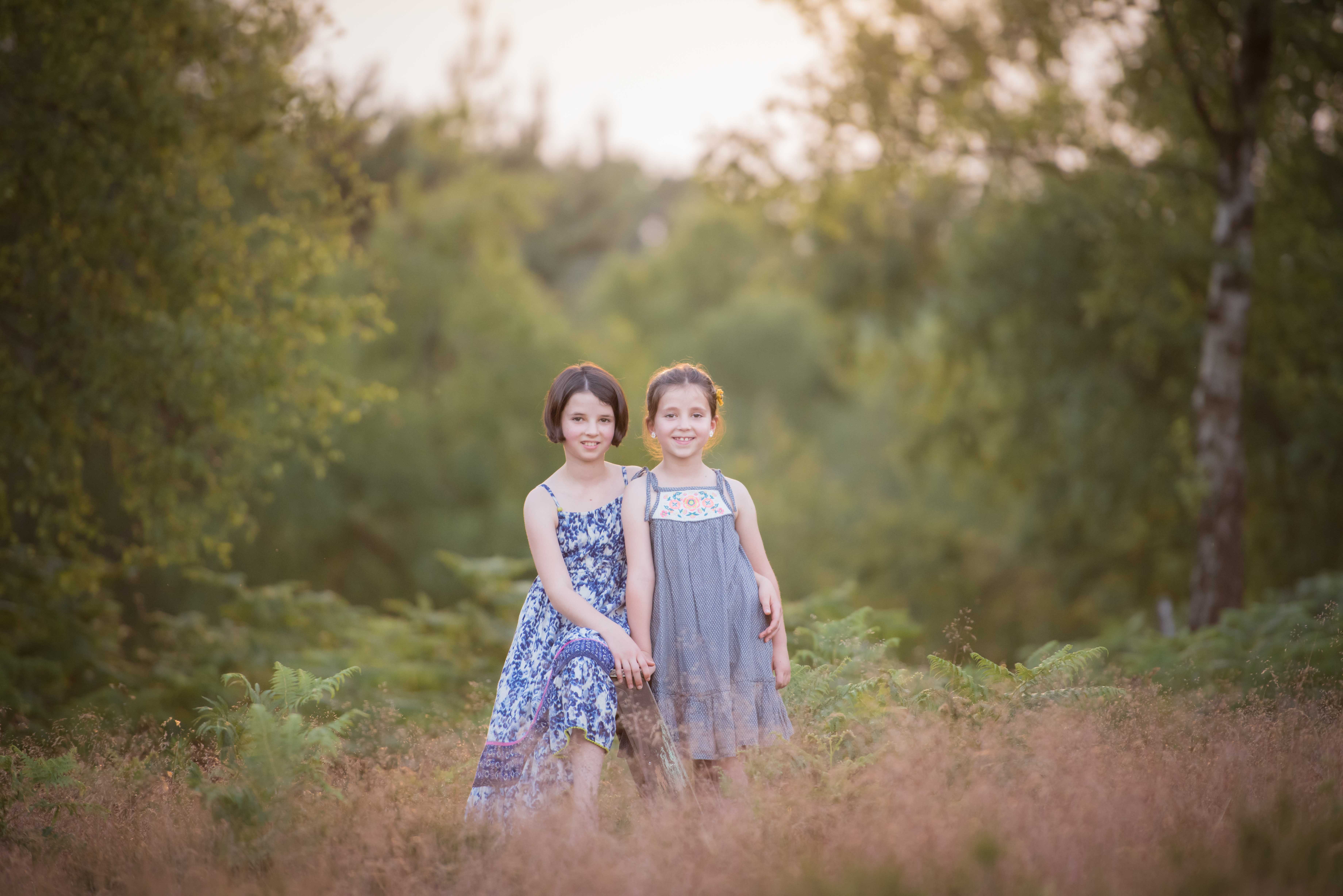 Sisters enjoying a summer photo shoot